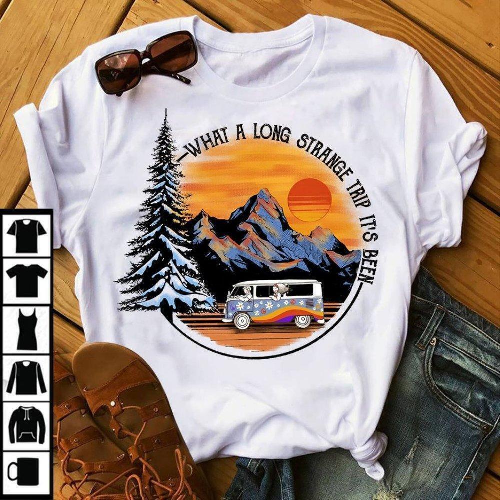 What A Long Strange Trip Retro Quote Graphic Unisex T-Shirt